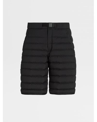 Zegna Recycled Down-filled Short Pants - Black