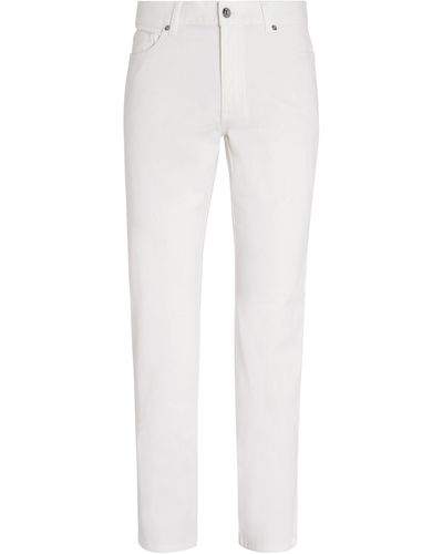 Zegna Stretch Cotton Roccia Jeans - White