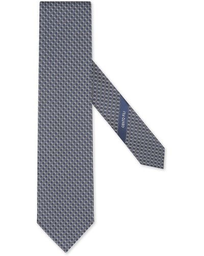 Zegna Krawatte Aus Cento-Fili-Seide - Blau