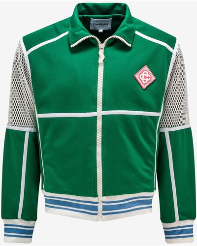 Casablanca Monogram Track Jacket - Green (Deconstructed Monogram