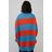 Acne Distressed Striped Sweater blue/coral