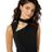 BCBGMAXAZRIA Black Bcbg Asymmetric Cutout Jumpsuit