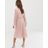 ASOS Pink Embroidered Midi Dress With Lace Trims
