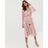 ASOS Pink Embroidered Midi Dress With Lace Trims