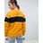 Ellesse Yellow Relaxed Sweatshirt With Color Block Stripe And Front Logo