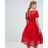 Chi Chi London Premium Lace Prom Dress With Cutwork Hem In Red