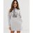 Tommy Hilfiger Talita - Jurk Met Capuchon, Logo En Tekstprint 'real Love' in het Gray