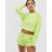 Ensemble confort short et sweat-shirt manches longues à bords bruts - fluo ASOS en coloris Green