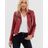 Barney's Originals Barney's Originals Coloured Leather Biker Jacket In Red