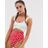 Ellesse Multicolor Cut Out High Leg Swimsuit In Multi