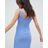 Lipsy Blue V Neck Floral Applique Bodycon Dress