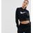 Nike Black Swoosh Cropped Hoodie