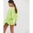 Ensemble confort short et sweat-shirt manches longues à bords bruts - fluo ASOS en coloris Green