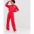 Juicy Couture Red Juicy By Wide Leg joggers With Ankle Logo & Taping Co-ord