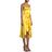 Caroline Constas Yellow Marie Floral-print Asymmetric Slip Dress