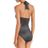 Kenneth Cole Black Night Escapade Metallic One Piece Swimsuit