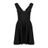 Boohoo Black Scallop Plunge Skater Dress