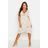 Boohoo Womens Petite Woven Frill Hem Floral Wrap Midi Dress - White - 0