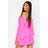 Boohoo Womens Off The Shoulder Flare Sleeve Dress - Pink - 4