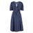 Boohoo Blue Knot Front Polka Dot Midi Dress