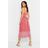 Boohoo Womens Tall Stripe Embroidered Hem Midi Dress - 2