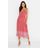 Boohoo Womens Tall Stripe Embroidered Hem Midi Dress - 2
