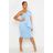 Boohoo Womens One Shoulder Pleated Detail Midi Dress - Blue - 4