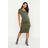 Boohoo Womens Maternity Short Sleeve Midi Dress - Green - 8