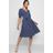 Boohoo Blue Knot Front Polka Dot Midi Dress