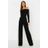Boohoo Womens Tall Jumbo Bardot Wide Leg Jumpsuit - Black - 4