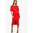 Boohoo Womens Maternity Layered Wrap Midi Dress - 4