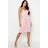 Boohoo Womens V Neck Ruffle Front Hem Midi Dress - Pink - 2
