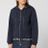 Emporio Armani Blue Logo Trim Zip Up Hoody