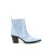 Ganni Blue Croc-effect Leather Ankle Boots