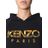 FELPA IN COTONE CON CAPPUCCIO E PATCH LOGO di KENZO in Black