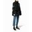 Sacai Black Faux Fur-trimmed Coat
