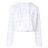 Gcds Op De Achterkant Print Cropped Hoodie in het White