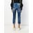 DSquared² Blue Bleached Effect Cropped Jeans