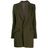 Y's Yohji Yamamoto Fitted Single-breasted Coat in het Green
