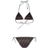 Fendi Brown Bikini mit Monogramm-Print