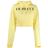 Fiorucci Cropped Hoodie Met Logo in het Yellow