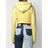 Fiorucci Cropped Hoodie Met Logo in het Yellow