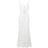 Alessandra Rich White Ruffled Lace Dress
