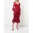 Marchesa notte 3/4 Sleeve Embroidered Midi Dress