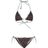 Fendi Brown Bikini mit Monogramm-Print
