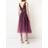 Marchesa notte Pink Plunge Neck Foil Dress