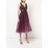 Marchesa notte Pink Plunge Neck Foil Dress