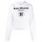 Balmain Cropped Hoodie Met Logo in het White