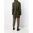 Y's Yohji Yamamoto Fitted Single-breasted Coat in het Green