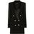 Vestido con diseño de blazer y doble botonadura Balmain de color Black